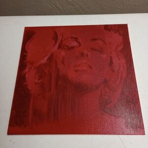 12"x12" Red Pastel Marilyn Monroe Painting